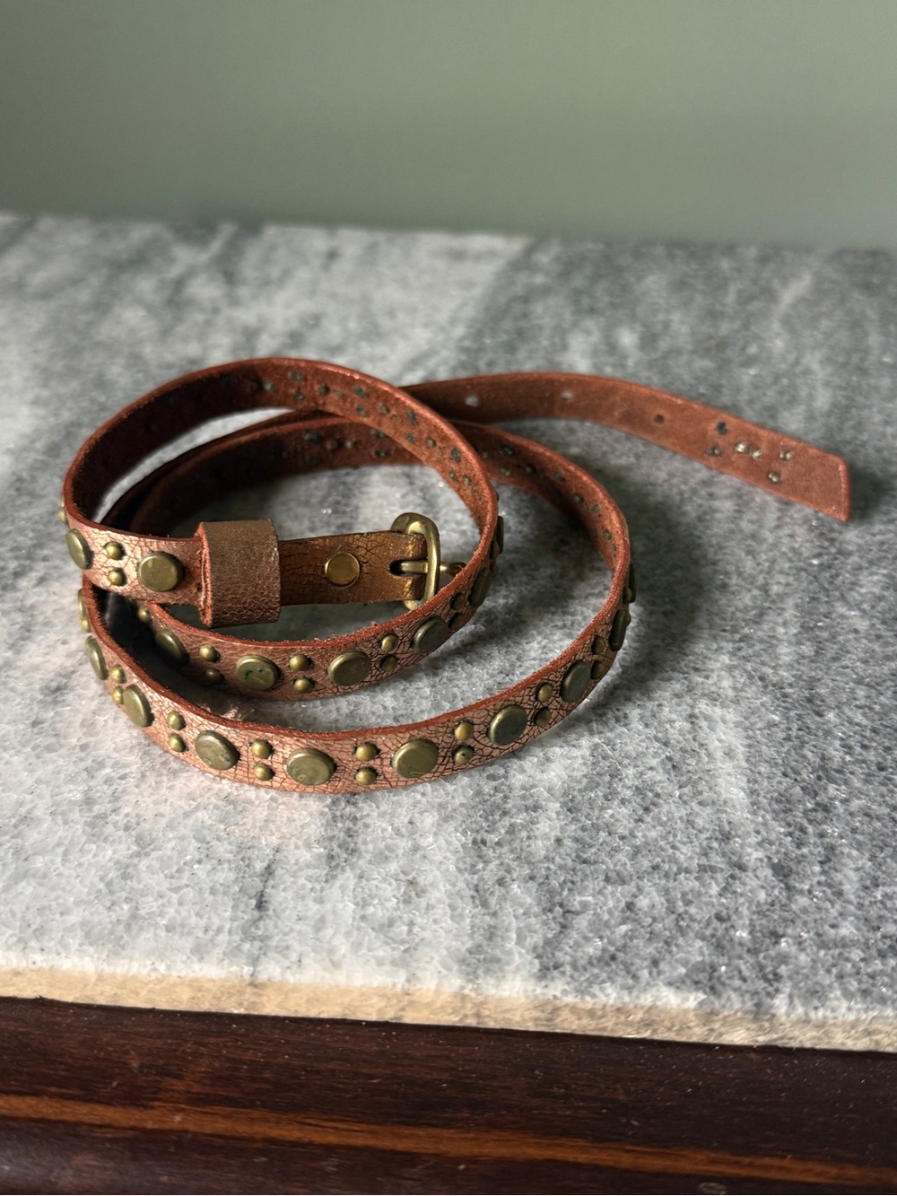 J. Crew - Studded Leather Belt - Size 32